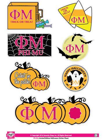Halloween Sticker Sheet - Phi Mu