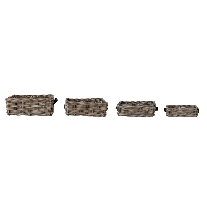 Hand-Woven Rattan Nesting Baskets - 2 Sizes