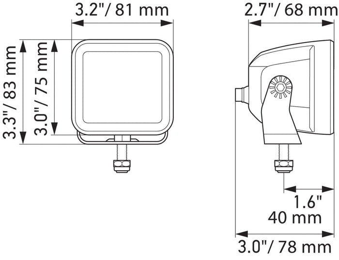Hella Black Magic Cube Set + Harness 3.2 inchDriving Light1FA 358 176 - 821HellaSRH Lighting