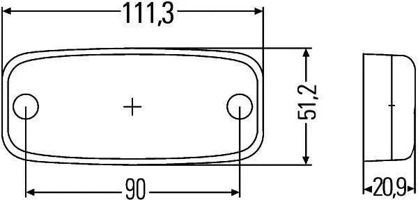 Hella LED side marker lightMarker Light2PS 345 600 - 001HellaSRH Lighting