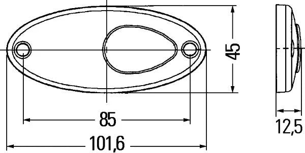 Hella LED Oval side marker lightMarker Light2PS 964 295 - 061HellaSRH Lighting