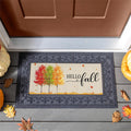 Polyester hello fall autumn trees sassafras switch mat outdoor safe for farmhouse traditional fall home decor from Magnolias Home Decor