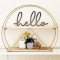 Hello Script Steel Wall Decor