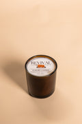 Revival Huntsman 14 oz coco-soy candle leather tobacco cedar home fragrance gift from Magnolias Home Decor
