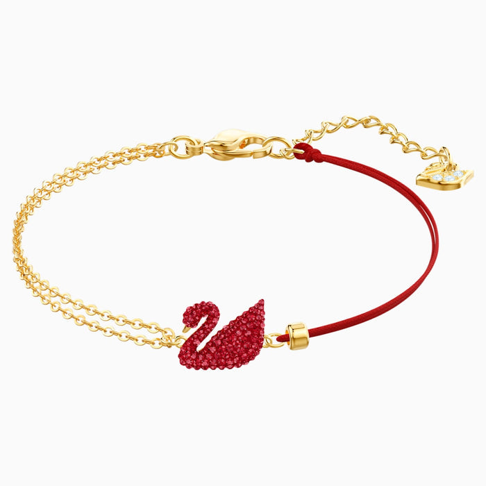 ICONIC SWAN:BRACELET INSI/CRY/GOS RED M