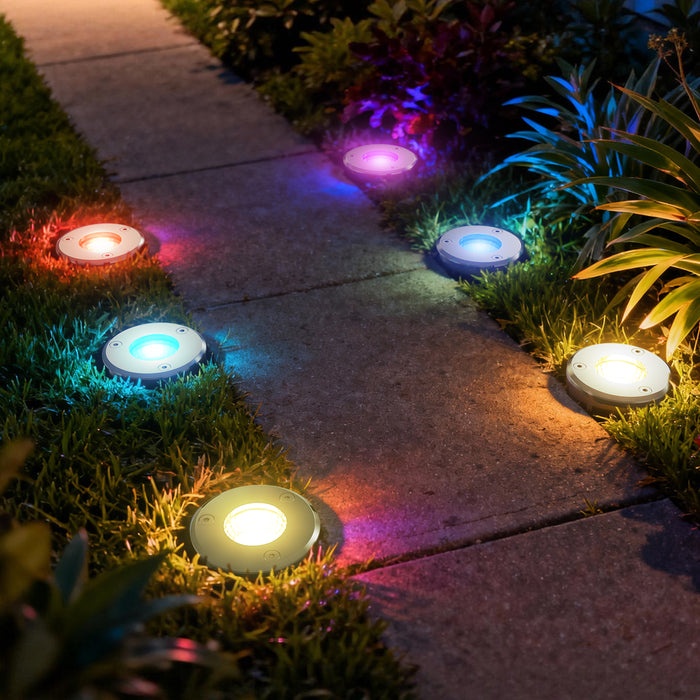 In-Ground Lights with Remote Control, RGB Modes - [lohasled]