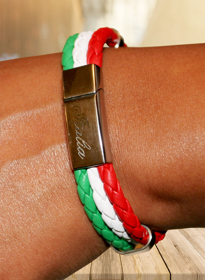 Italia TriColor Leather Bracelet