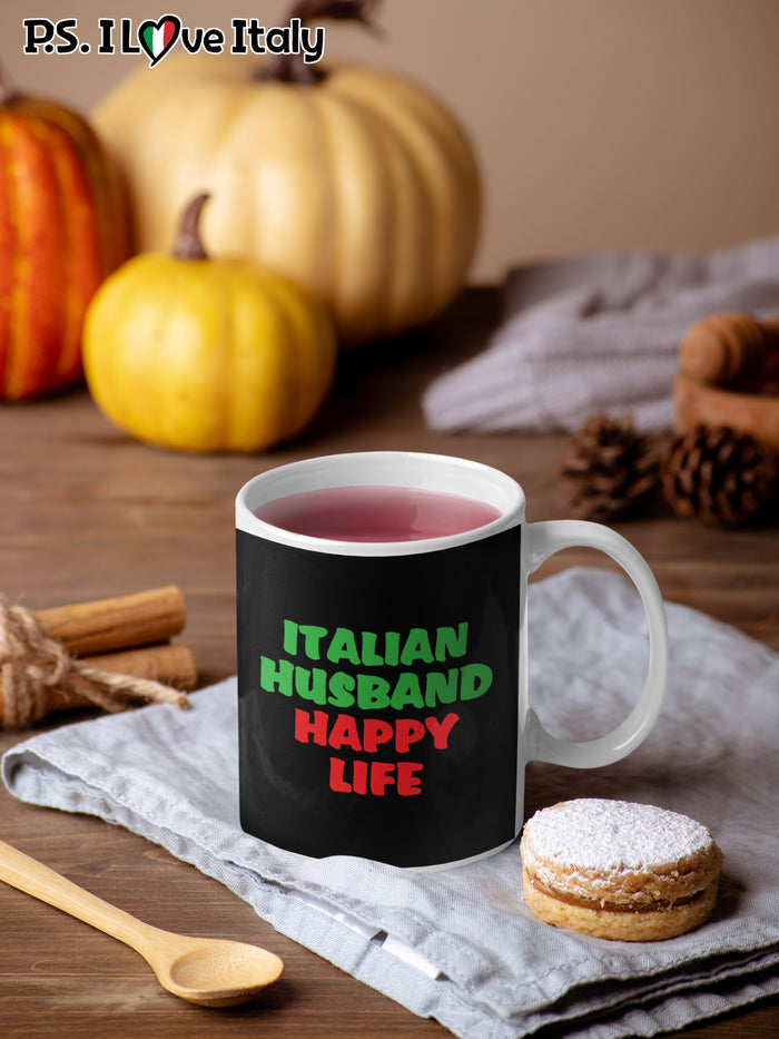 Italian Husband Happy Life Mug