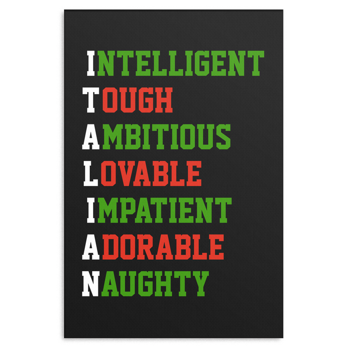 Italian Meaning Canvas