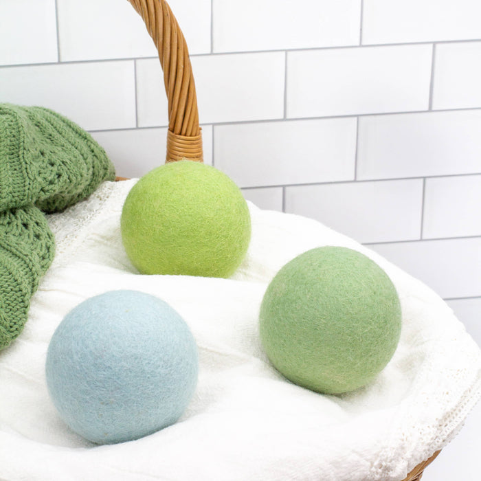 Jade Ombre Trio Eco Wool Dryer Ball Set