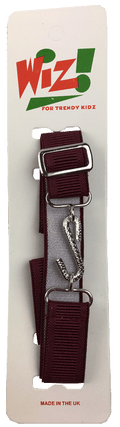 Kids Elastic Snake Belt: Burgundy - Kidswholesale.co.uk