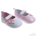 'Kriss Kross' Stitch Shoes W/Satin Bow: B2148 - Kidswholesale.co.uk