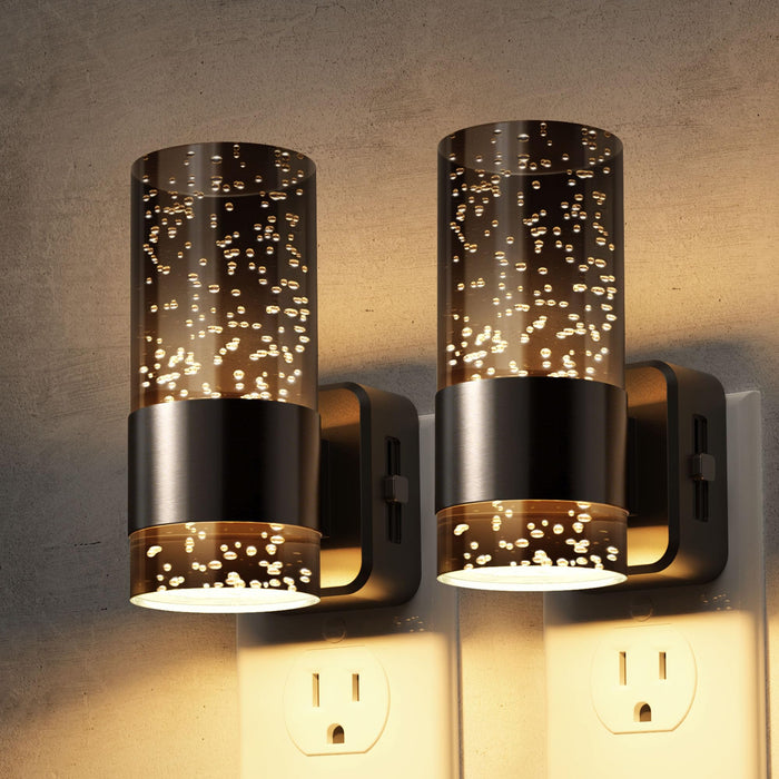 L LOHAS LED 2 Pack Gradient Black Acrylic Bubble Night Lights - [lohasled]