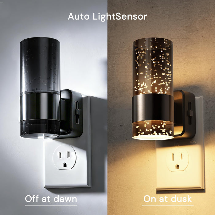 L LOHAS LED 2 Pack Gradient Black Acrylic Bubble Night Lights - [lohasled]