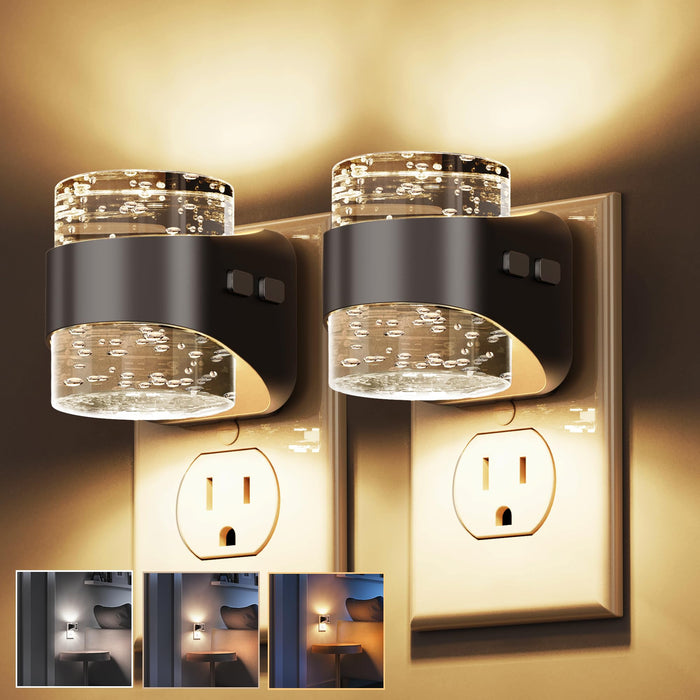 Plug-in Night Light 3CCT Adjustable Bubble Style (2 Pack) - [lohasled]
