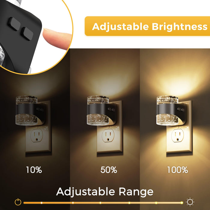 Plug-in Night Light 3CCT Adjustable Bubble Style (2 Pack) - [lohasled]