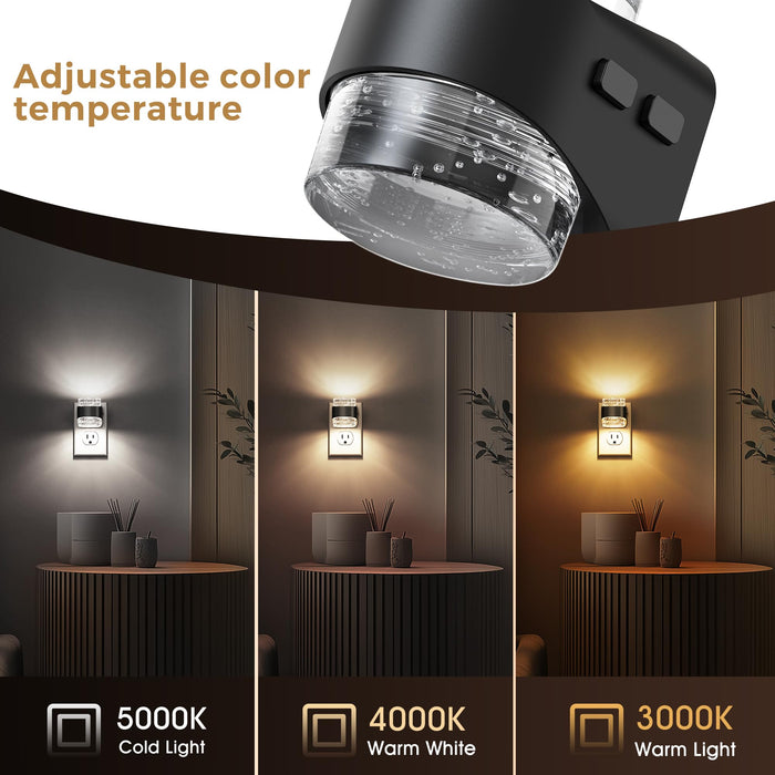 Plug-in Night Light 3CCT Adjustable Bubble Style (2 Pack) - [lohasled]