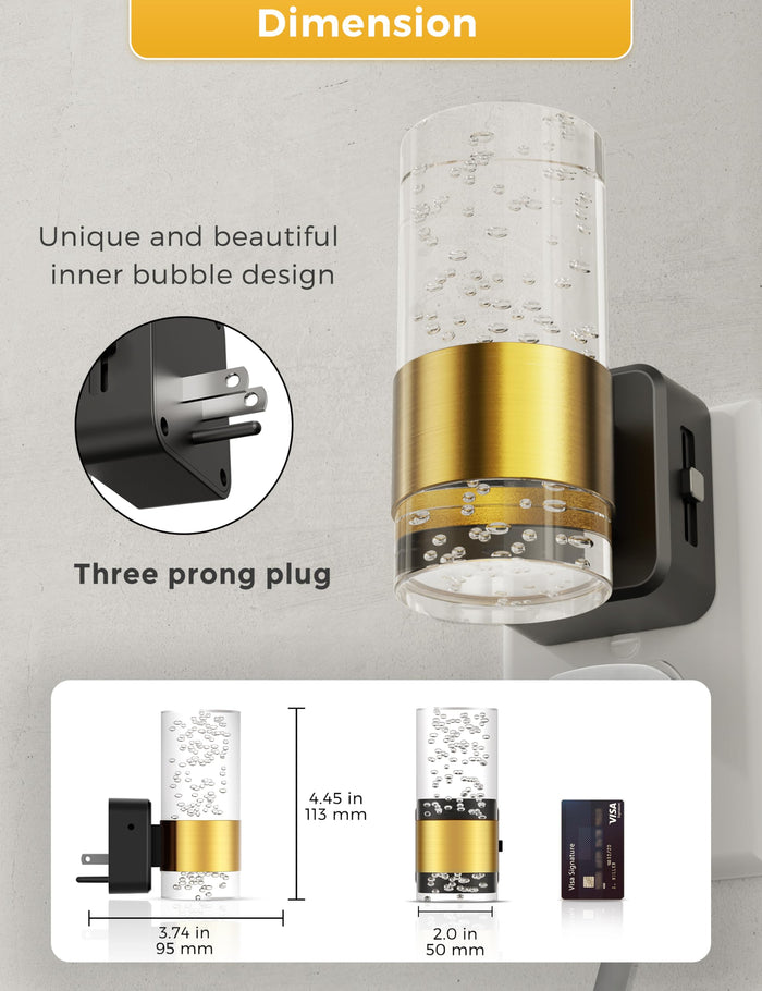 L LOHAS LED Dimmable Acrylic Night Lights Plug into Wall - [lohasled]