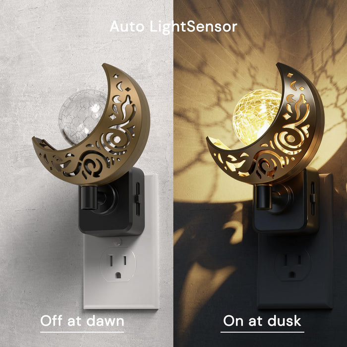 L LOHAS LED Moon Sphere Decor Plug-in Night Light - [lohasled]