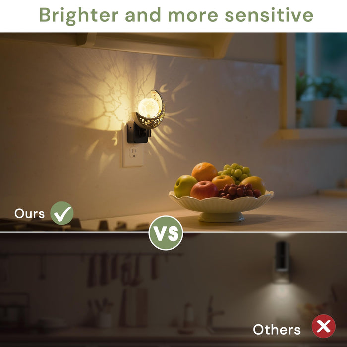 L LOHAS LED Moon Sphere Decor Plug-in Night Light - [lohasled]