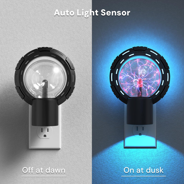 L LOHAS LED RGB Globe Plasma Plug-in Night Light - [lohasled]