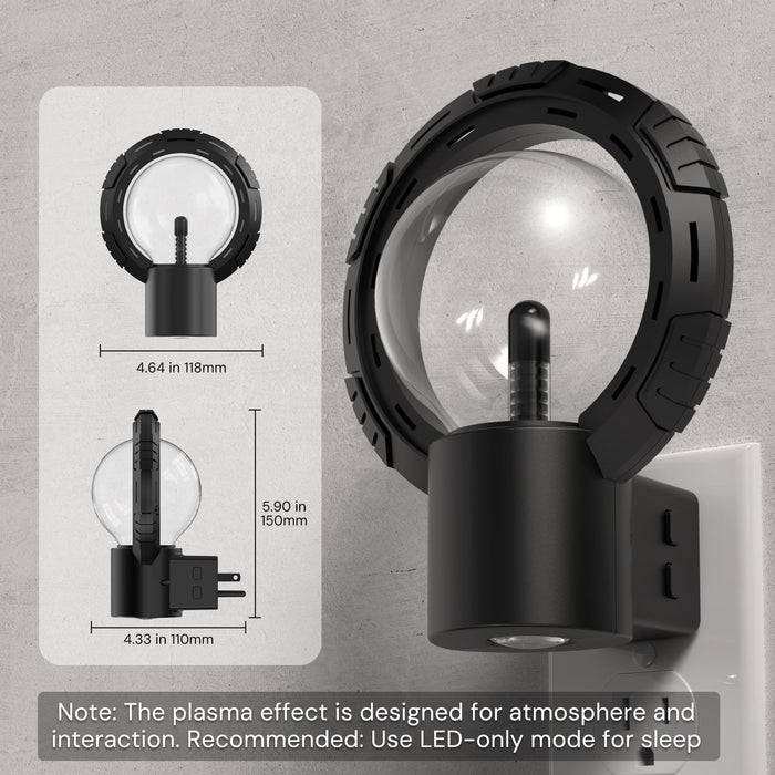 L LOHAS LED RGB Globe Plasma Plug-in Night Light - [lohasled]