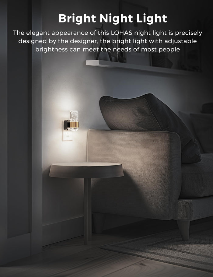 L LOHAS LED White Light LED Night Light with Adjustable Brightness - [lohasled]