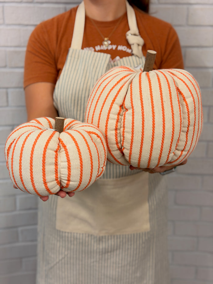 Large Cream & Orange Pumpkin