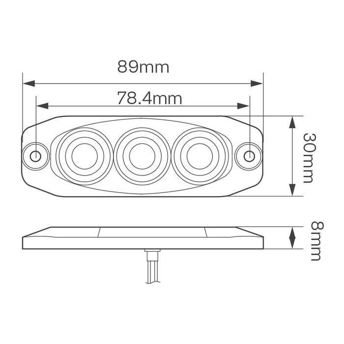 11 Series Low - Profile LampsLED Rear Light11FMLED AutolampsSRH Lighting