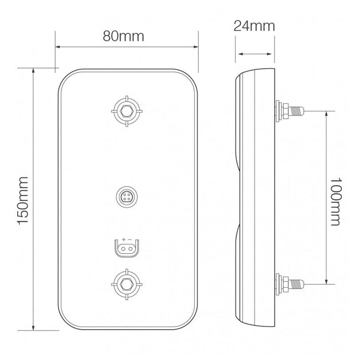 Compact Combination Lamp (Twin Pack)LED Rear Light150BARE2LED AutolampsSRH Lighting