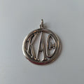 Lg Circle Monogram Pendant - Kappa Alpha Theta