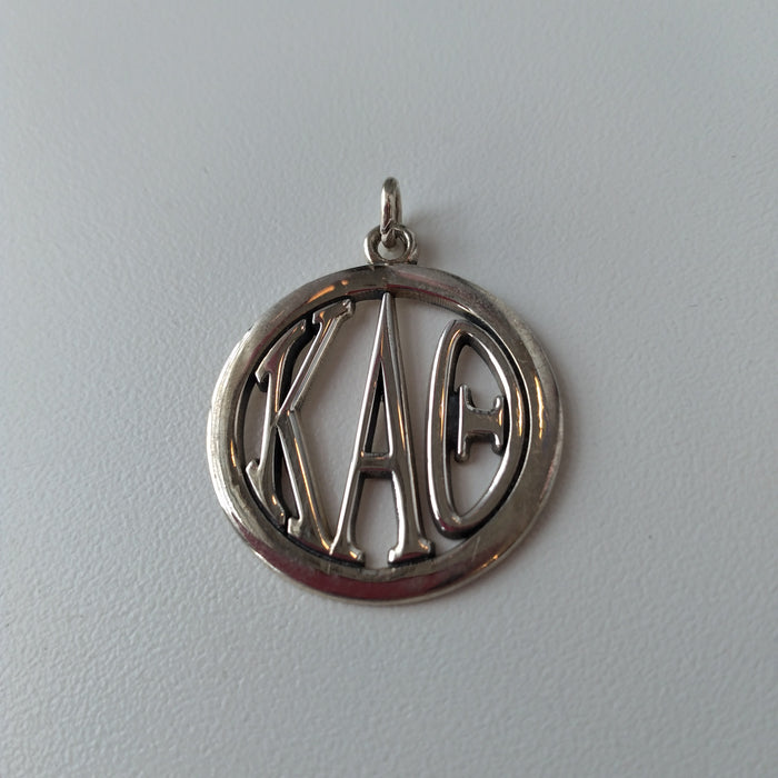 Lg Circle Monogram Pendant - Kappa Alpha Theta