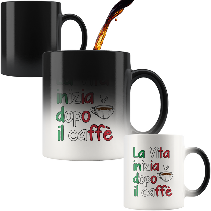 Life Begins After Coffee Color Changing Mug