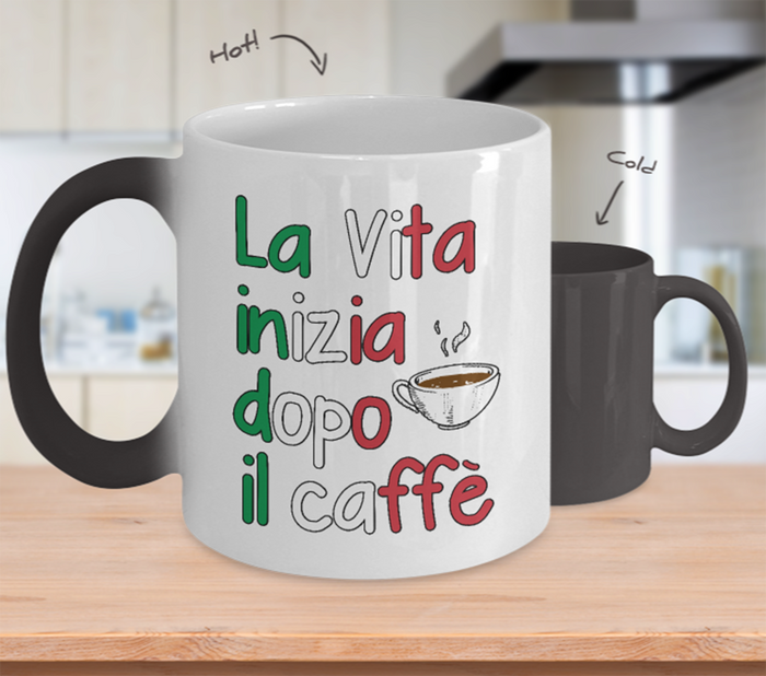 Life Begins After Coffee Color Changing Mug
