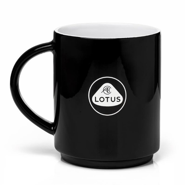 Lotus Logo Black Mug-LOTMC0053BK