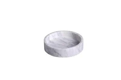 SM. Marble Round 9" Tray LP - WHITE
