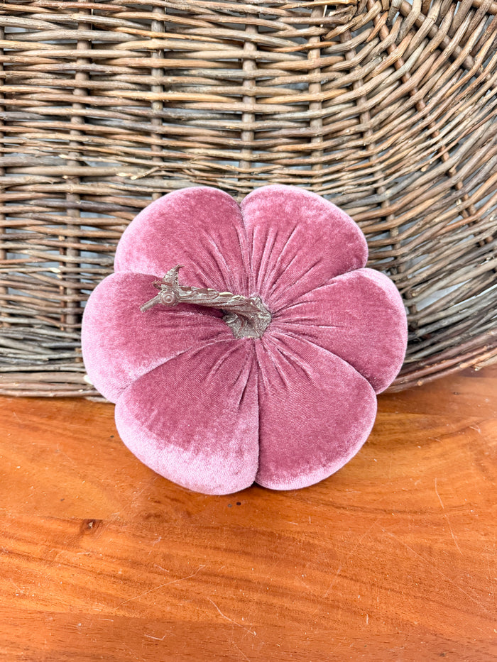 Mauve Fabric Pumpkin
