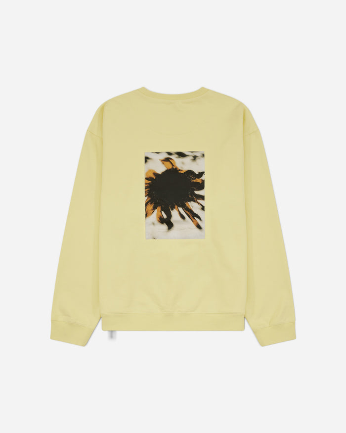OAMC Peacemaker Loose Fit Crewneck Landart 02 Print Light Yellow Sweatshirts Crewneck PCM2ON01CFT00214 14