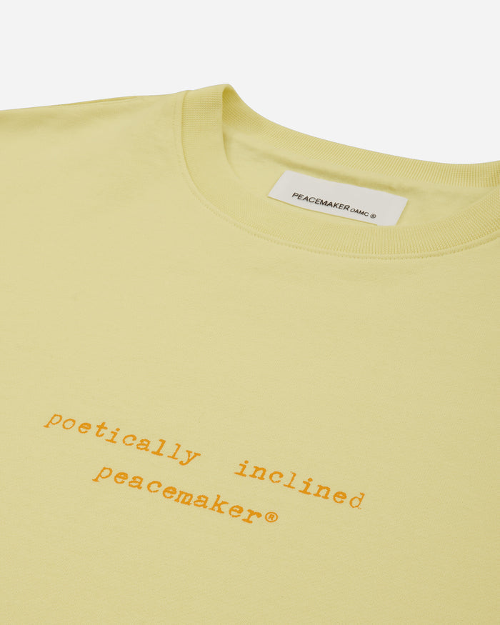 OAMC Peacemaker Loose Fit Crewneck Landart 02 Print Light Yellow Sweatshirts Crewneck PCM2ON01CFT00214 14