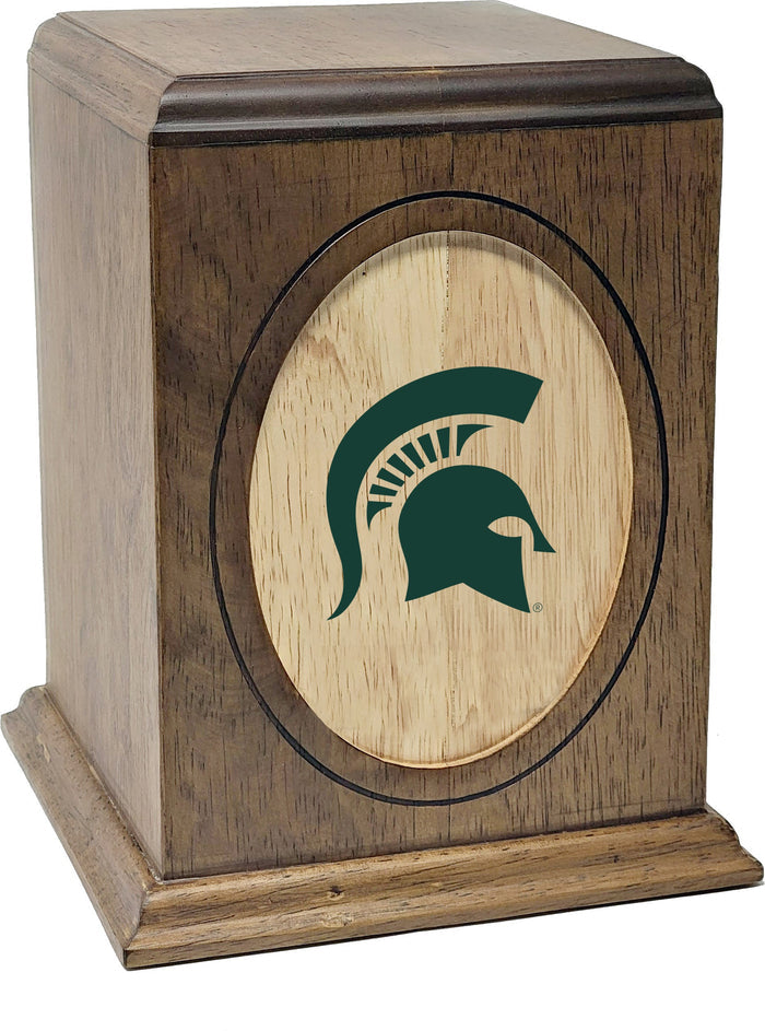 Michigan State Spartans Wooden Memorial Cremation Urn - WDMST100