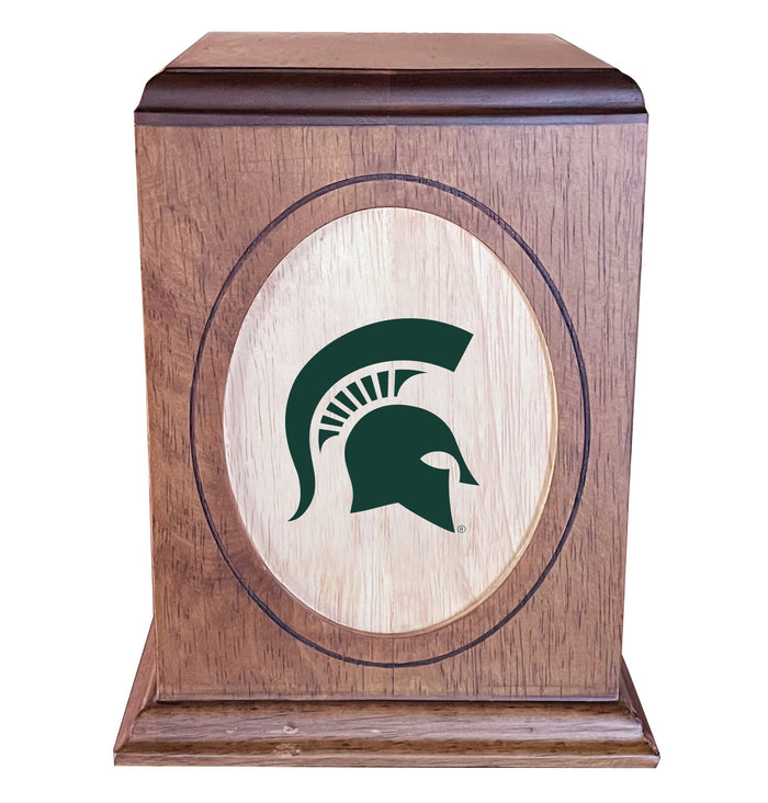 Michigan State Spartans Wooden Memorial Cremation Urn - WDMST100