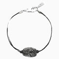 MOSELLE:BRACELET BEAD JET/PDS M