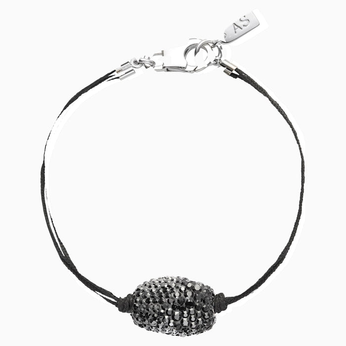 MOSELLE:BRACELET BEAD JET/PDS M