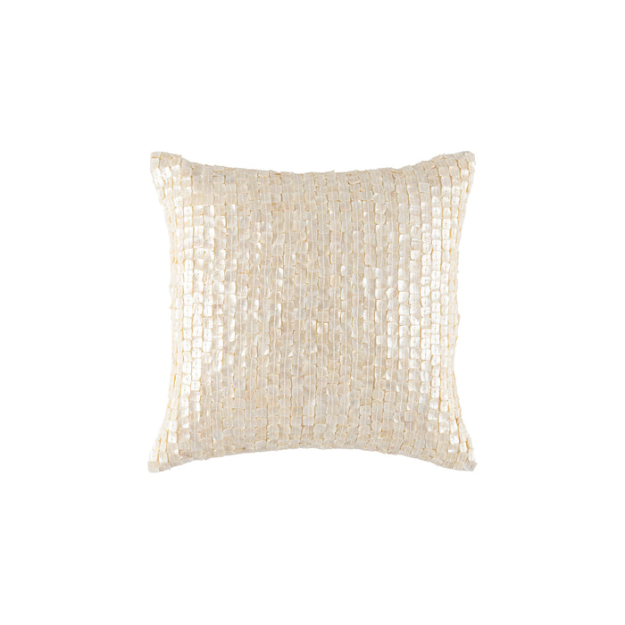Mother Of Pearl Square Pillow 18X18 (Insert Included) Final Sale