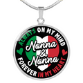Nonna and Nonno Forever in My Heart Necklace in Gold & Stainless Steel