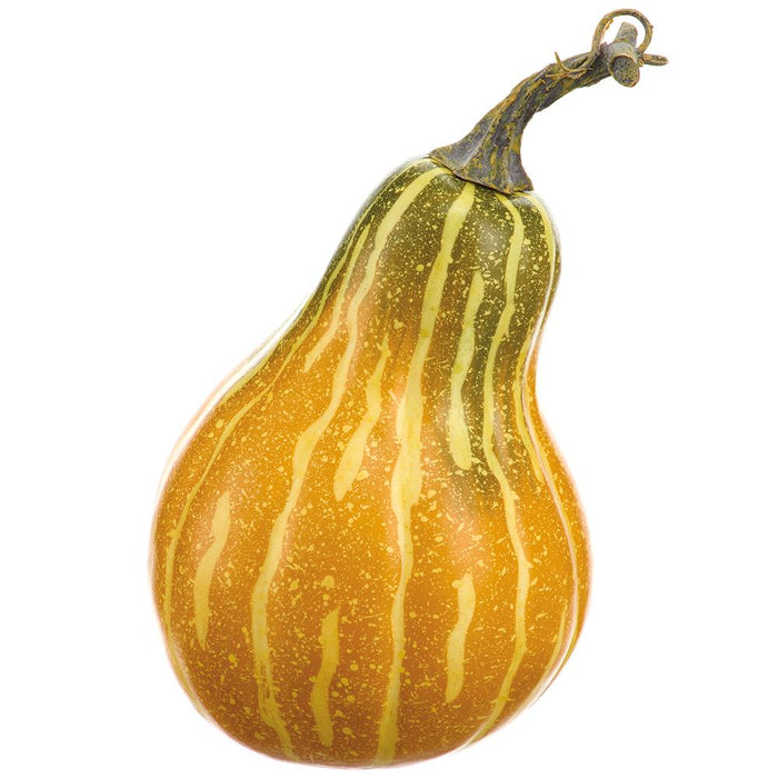 Faux orange green ombre gourd outdoor safe for farmhouse traditional fall home decor from Magnolias Home Decor