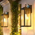 Outdoor Light Fixture, Black Waterproof Anti-Rust Porch Lights - [lohasled]