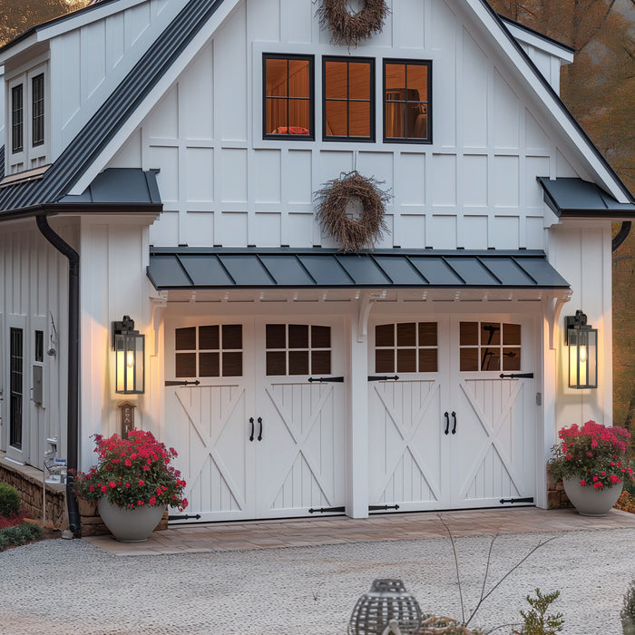 Outdoor Light Fixture, Black Waterproof Anti-Rust Porch Lights - [lohasled]