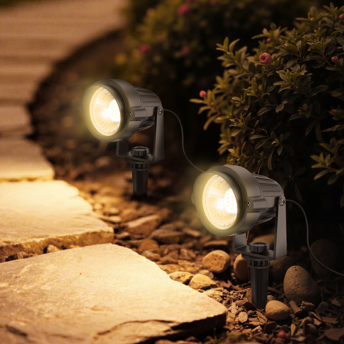 Outdoor Spotlight, IP66 Waterproof Plug in Spot Lights - [lohasled]