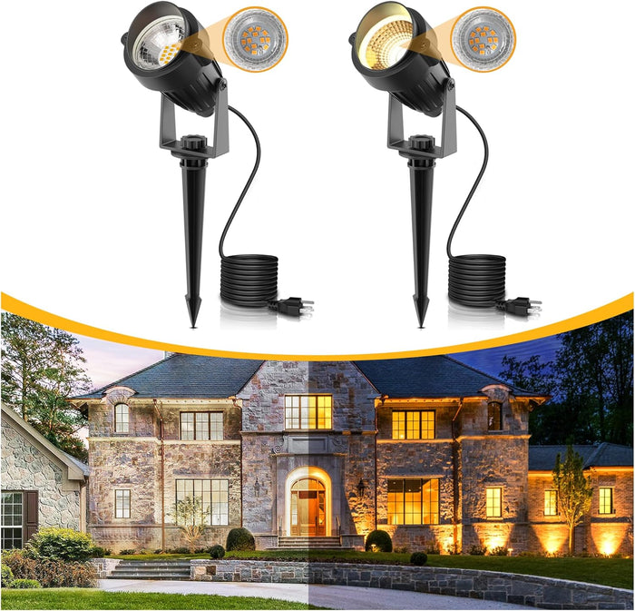 Outdoor Spotlight, IP66 Waterproof Plug in Spot Lights - [lohasled]